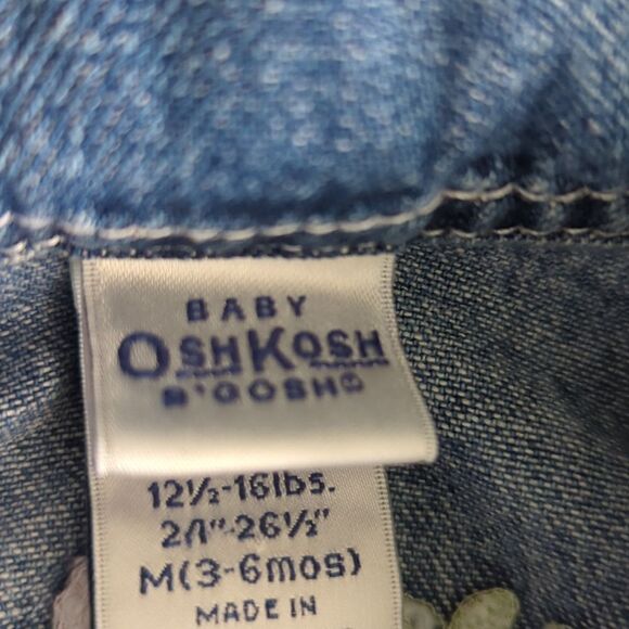 Oshkosh baby bgosh Y2K floral embroidered denim jacket infant size 3/6 months - Picture 5 of 9